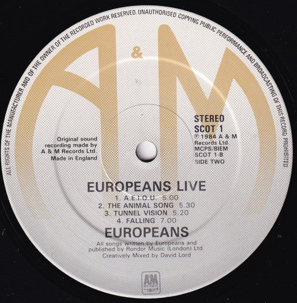 Europeans -Europeans Live