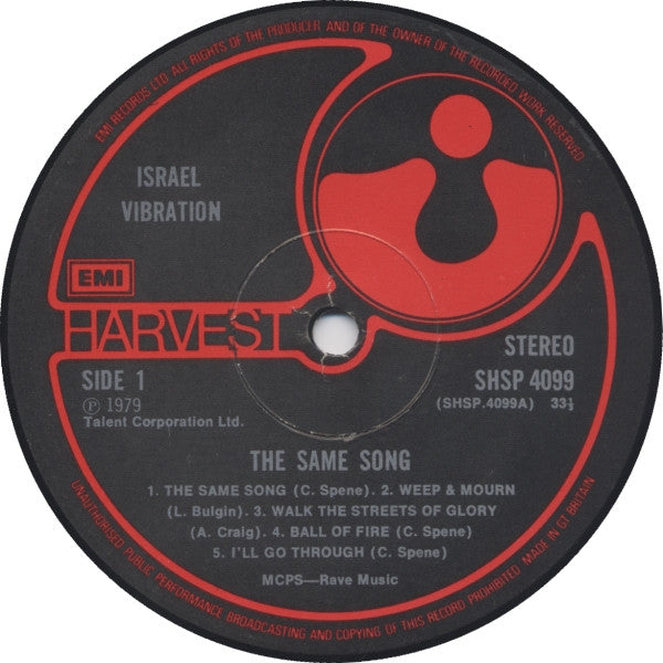 Israel Vibration - The Same Song