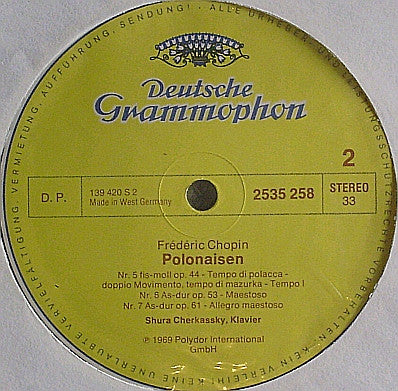 Frédéric Chopin – Shura Cherkassky -Polonaisen