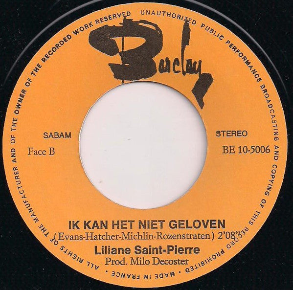 Liliane Saint-Pierre -Is Het Onmogelijk ?