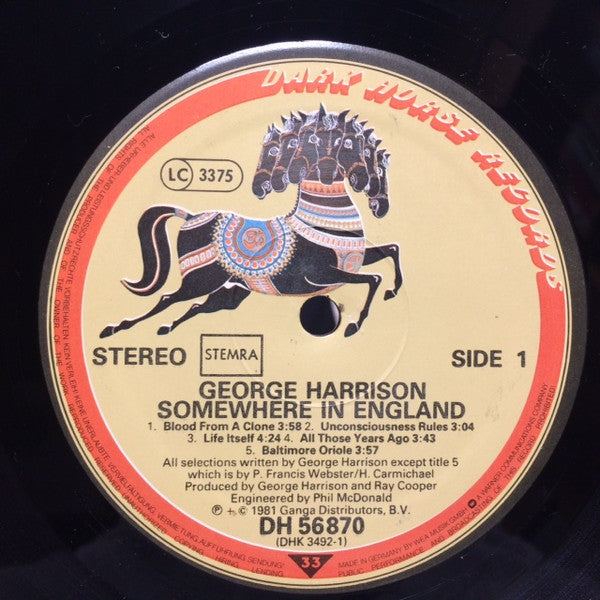George Harrison -Somewhere In England