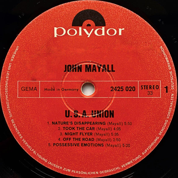 John Mayall -U.S.A. Union