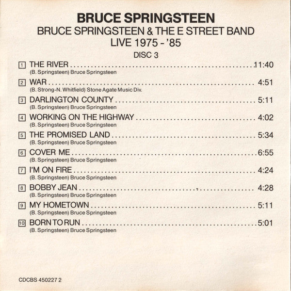 Bruce Springsteen & The E-Street Band -Live/1975-85