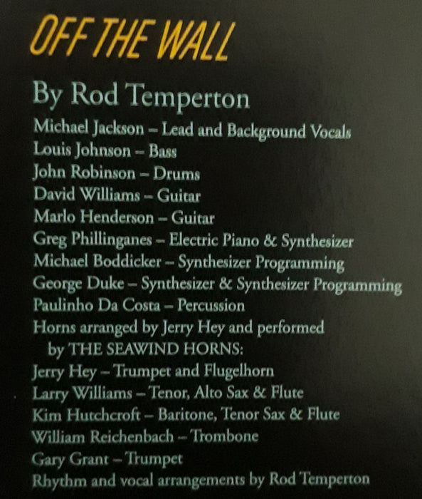 Michael Jackson -Off The Wall