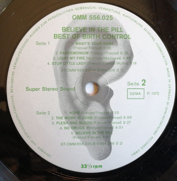 Birth Control -Believe In The Pill (Best Of Birth Control)