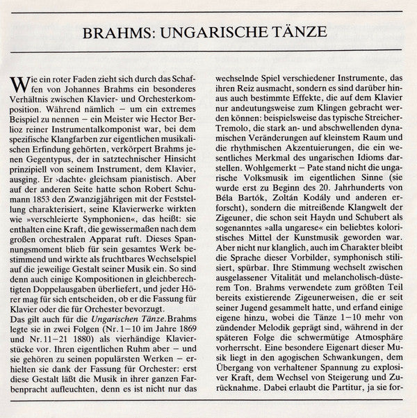 Johannes Brahms - Wiener Philharmoniker, Claudio Abbado -21 Ungarische Tänze - Hungarian Dances - Danses Hongroises