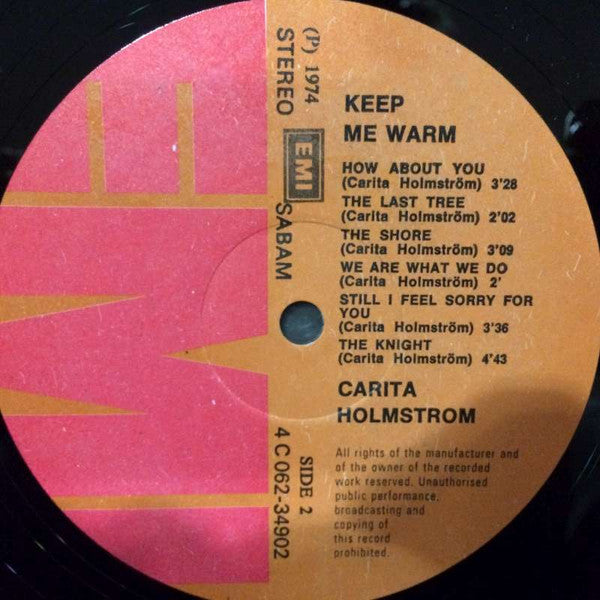 Carita Holmström -We Are What We Do (Keep Me Warm)