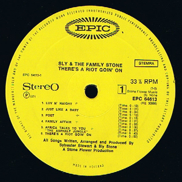 Sly & The Family Stone -There's A Riot Goin' On