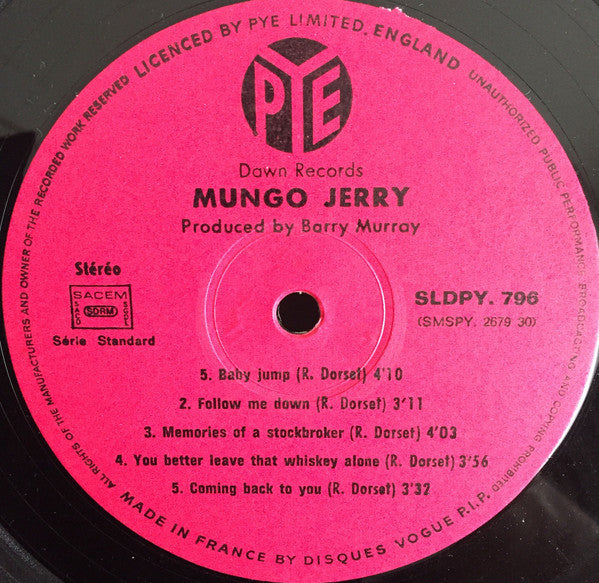 Mungo Jerry -Somebody Stole My Wife