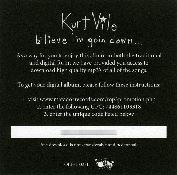 Kurt Vile -B'lieve I'm Goin Down...