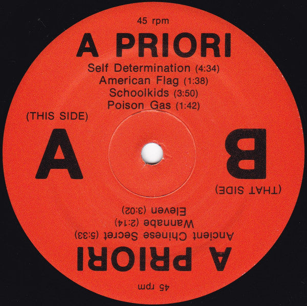 A Priori - Damn The Past!