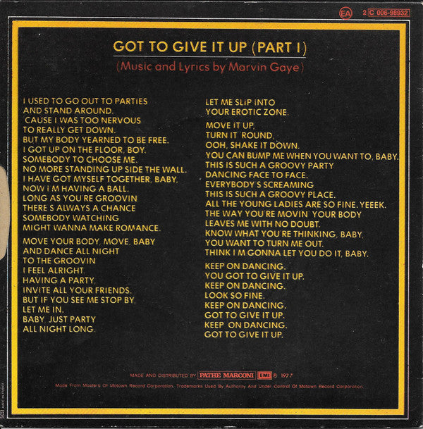 Marvin Gaye - Got To Give It Up (Parts I &amp; II)