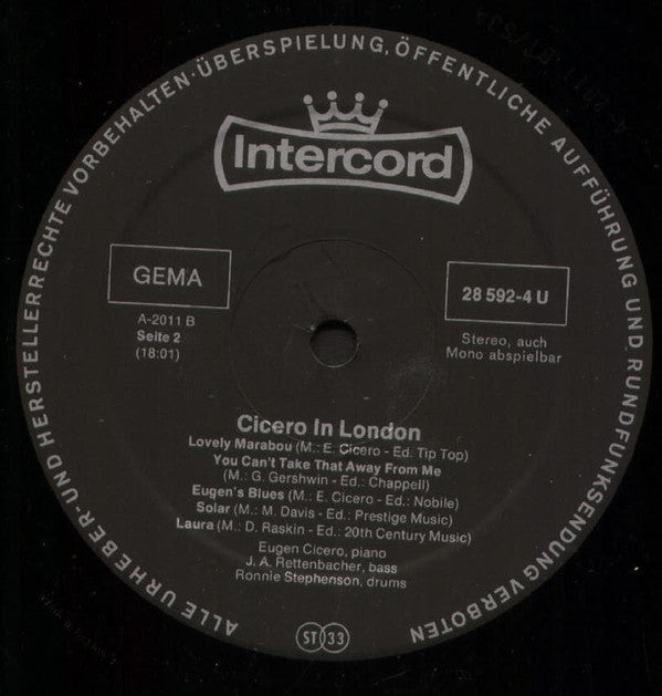 Eugen Cicero - Cicero In London