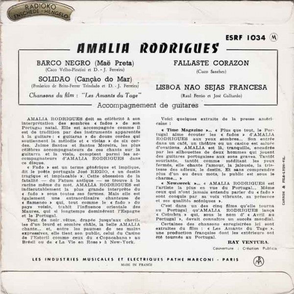 Amalia Rodrigues* -Les Amants Du Tage