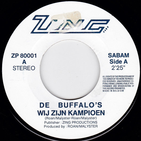 De Buffalo's -Wij Zijn Kampioen