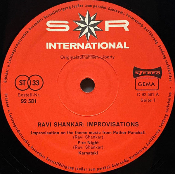 Ravi Shankar -Improvisations & Theme From Pather Panchali