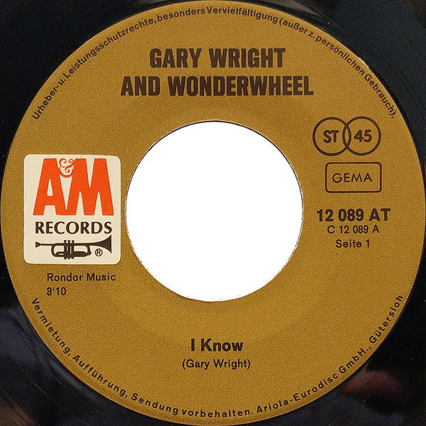 Gary Wright And Wonderwheel (2) -I Know