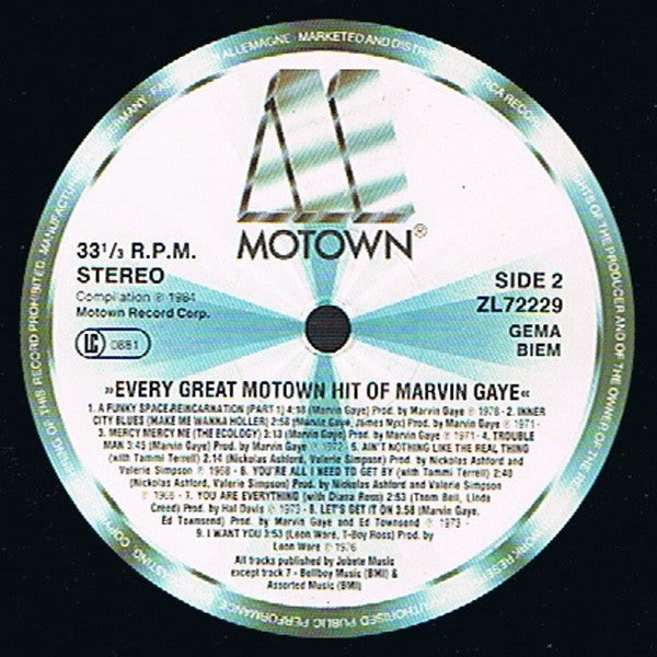 Marvin Gaye -Every Great Motown Hit Of Marvin Gaye