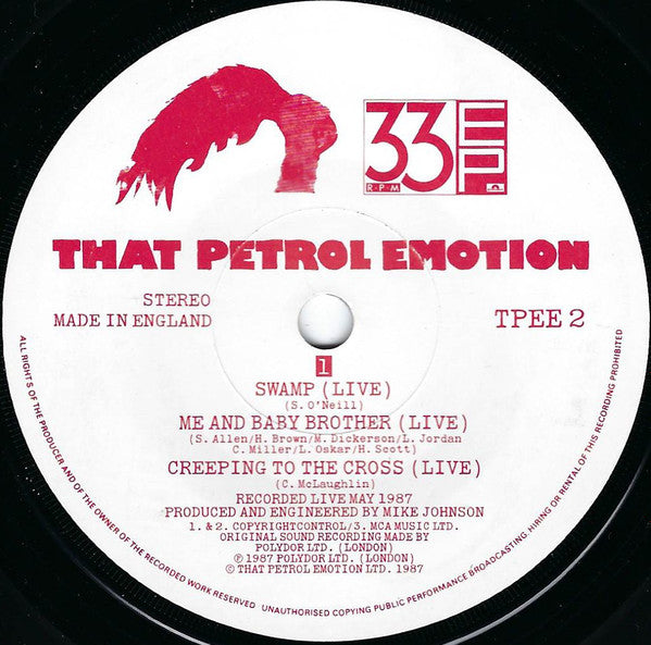 That Petrol Emotion -Live 33RPM EP