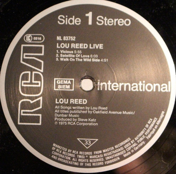 Lou Reed -Lou Reed Live