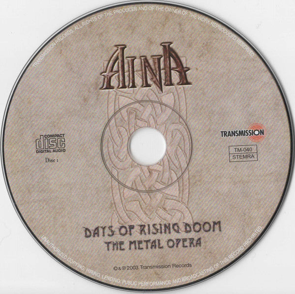 Aina -Days Of Rising Doom - The Metal Opera