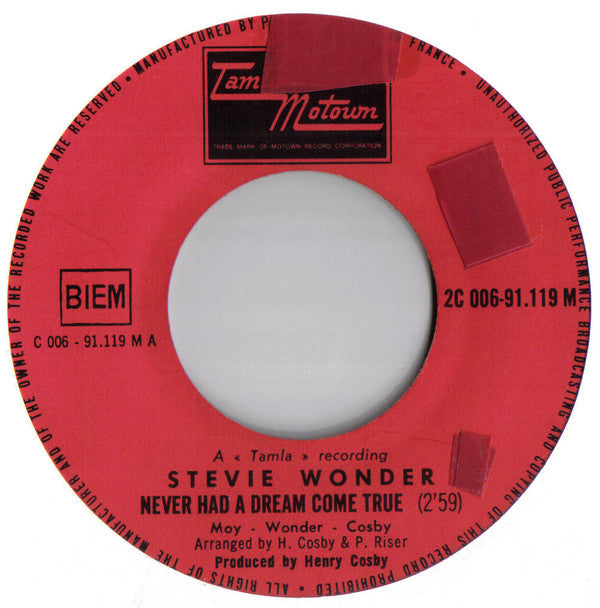 Stevie Wonder -Never Had A Dream Come True / Somebody Knows, Somebody Cares