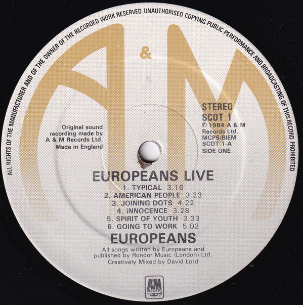 Europeans -Europeans Live