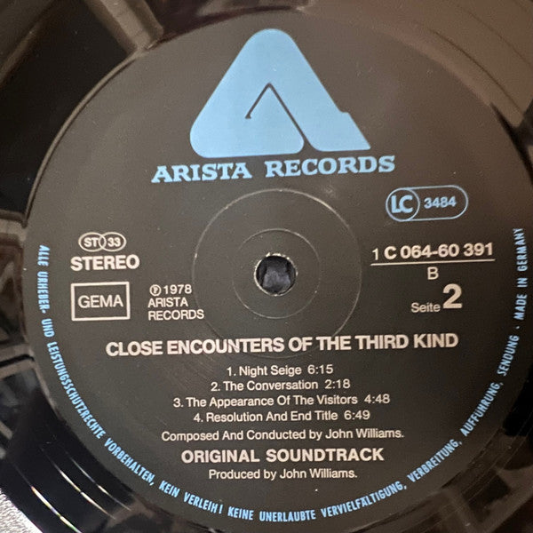 John Williams (4) -Close Encounters Of The Third Kind (Original Motion Picture Soundtrack)