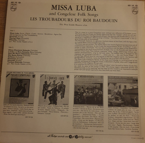 Les Troubadours Du Roi Baudouin - The Missa Luba And Congolese Folksongs