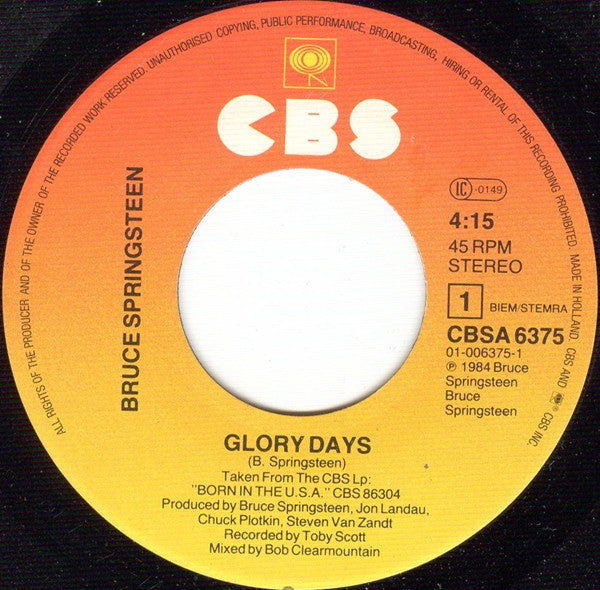 Bruce Springsteen -Glory Days