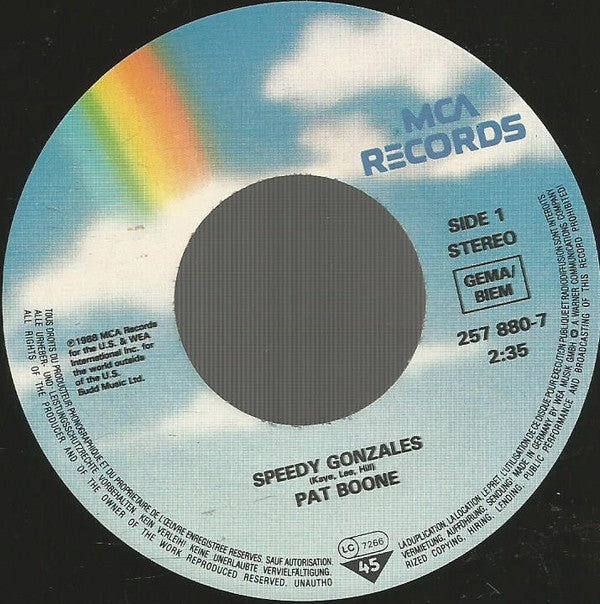 Pat Boone -Speedy Gonzales / Memphis Tennessee