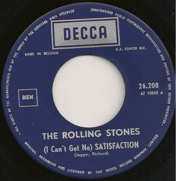 The Rolling Stones -(I Can't Get No) Satisfaction / Tell Me (You're Coming Back)