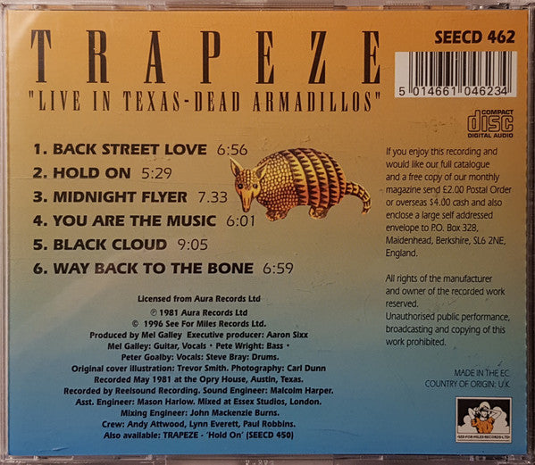 Trapeze -Live In Texas - Dead Armadillos