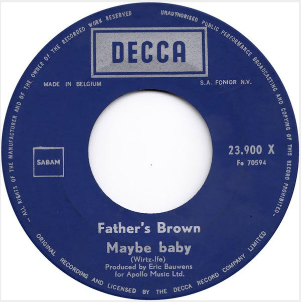 Father's Brown -Maybe Baby / The Yellow Moon Is High