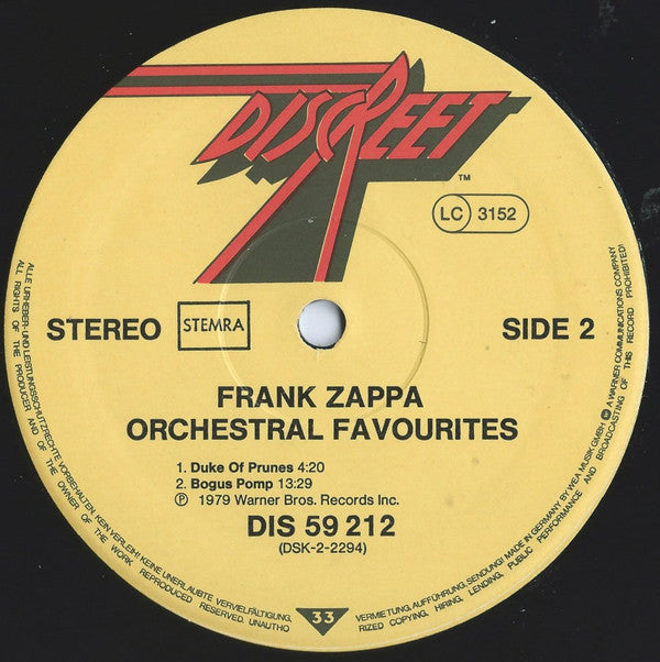 Frank Zappa -Orchestral Favorites