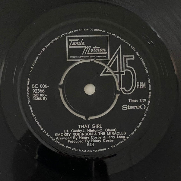 Smokey Robinson & The Miracles* -I Don't Blame You At All