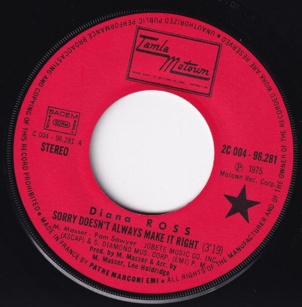 Diana Ross -Sorry Doesn't Always Make It Right