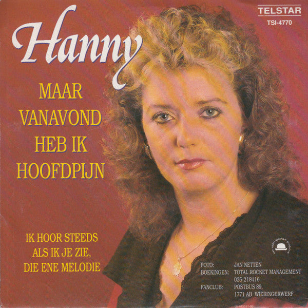 Hanny (2) -Maar Vanavond Heb Ik Hoofdpijn