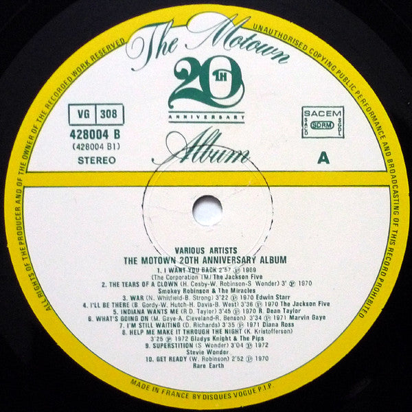 Various - The Motown 20th Anniversary Album