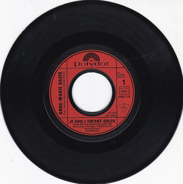 Anne-Marie David - Je Suis L'enfant-soleil