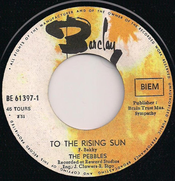 The Pebbles -To The Rising Sun / Is There No One