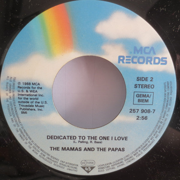 The Mamas & The Papas -Monday, Monday / Dedicated To The One I Love
