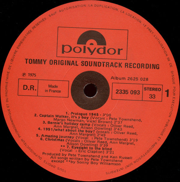 Various -Tommy (Original Soundtrack Recording)