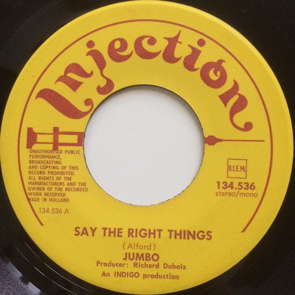Jumbo (16) -Say The Right Things