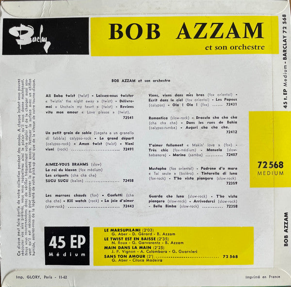 Bob Azzam Et Son Orchestre -Le Marsupilami (Houba Houba Hop)