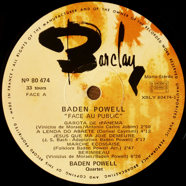 Baden Powell -Face Au Public