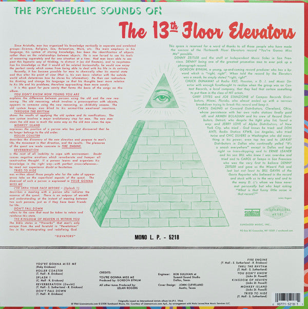 The 13th Floor Elevators* -The Psychedelic Sounds Of The 13th Floor Elevators