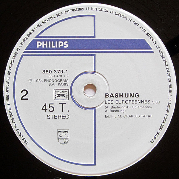 Bashung* -S.O.S. Amor / Les Européennes