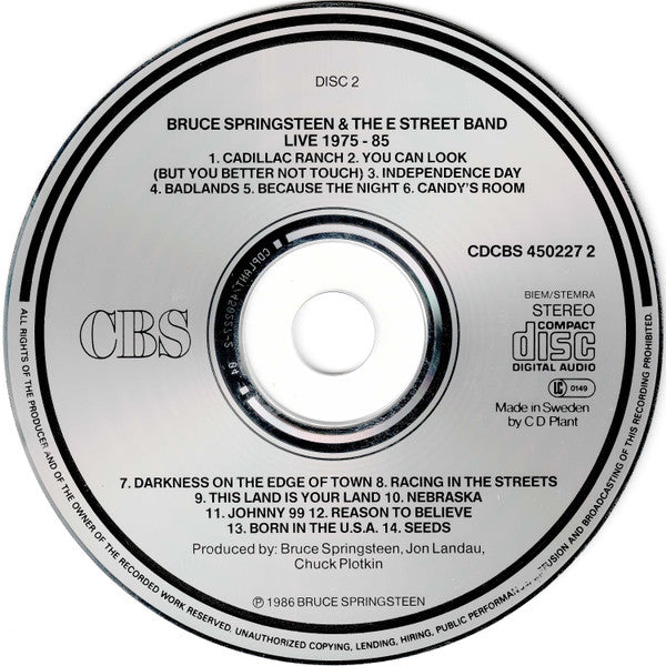 Bruce Springsteen & The E-Street Band -Live/1975-85