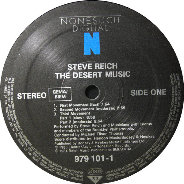 Steve Reich -The Desert Music